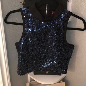 Sparkly Blue Crop Top !